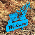 Gnome Welcome Metal Yard Stake – Whimsical Garden Decor for Outdoor Spaces | Powder-Coated Steel Lawn Decoration, Funny Gnome Lover Gift