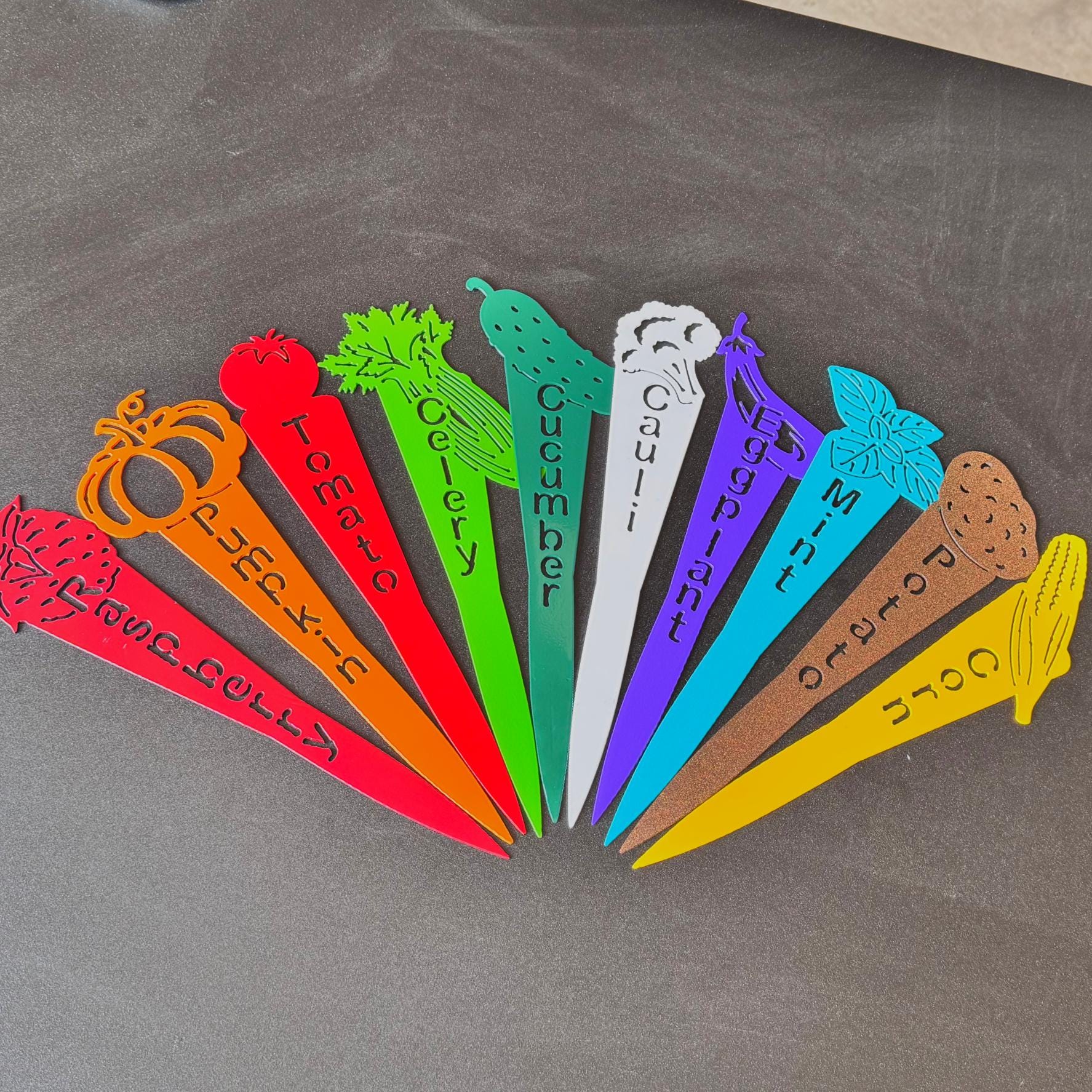 Build Your Own Garden Marker Set – Choose Your Plants – Durable, Powdercoated Metal Garden Stakes