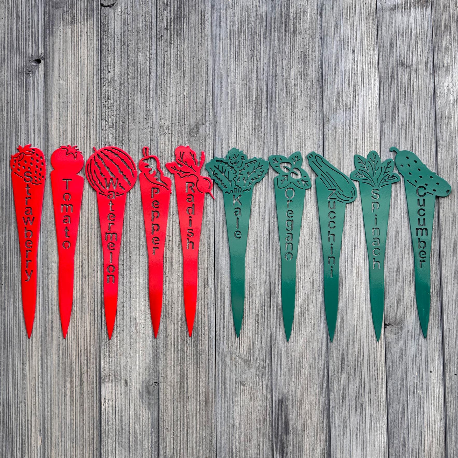 Build Your Own Garden Marker Set – Choose Your Plants – Durable, Powdercoated Metal Garden Stakes