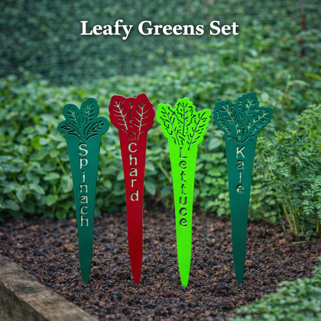Themed Garden Marker Set – Salsa, Herb, Pizza & More – Metal Garden Stakes – Gift for Gardeners