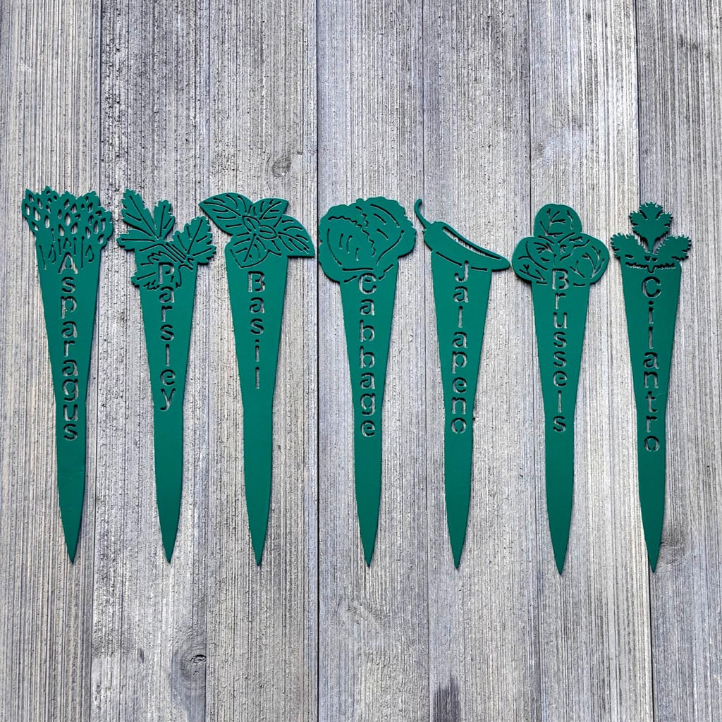 Build Your Own Garden Marker Set – Choose Your Plants – Durable, Powdercoated Metal Garden Stakes